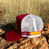 Shit Show Cattle Co Trucker Cap - Burgundy and Yellow LIMITED NUMBERS