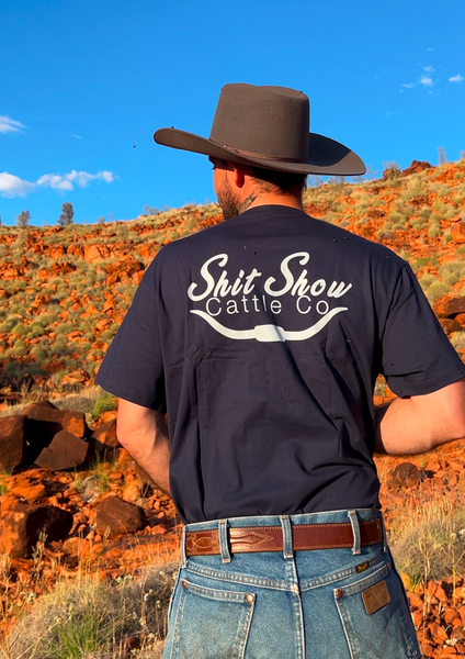 Unisex Shit Show Cattle Co T-Shirt - Navy